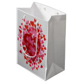 Valentijn Hearts Medium Cadeauzakje (Voorkant Gekanteld)