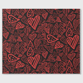 Valentijn_hearts pakpapier - cadeauomslag (Vlak)