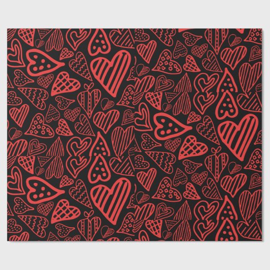 Valentijn_hearts pakpapier - cadeauomslag (Vlak)