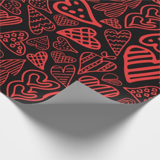 Valentijn_hearts pakpapier - cadeauomslag (Hoek)