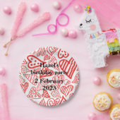 Valentijn_hearts party paper bord (Feest)