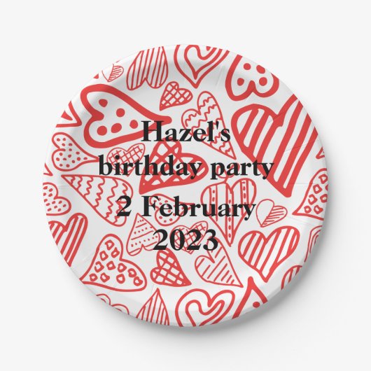 Valentijn_hearts party paper bord (Voorkant)