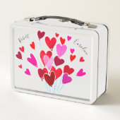 Valentijn Hearts Pink Red Typorgraphy Gepersonalis (Achterkant)