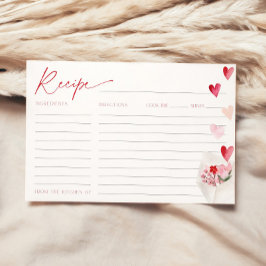 Valentijn Hearts Recept Kaart voor Vrijgezellenfee