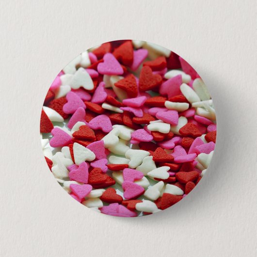 Valentijn Hearts Ronde Button 5,7 Cm (Voorkant)