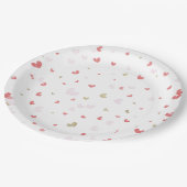 Valentijn Hearts Rood Roze & Goud Party Papieren Bordje (Gekanteld)