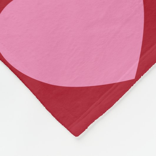 Valentijn Hearts | Roze en Rode Persoonlijke Foto Fleece Deken (Hoek)