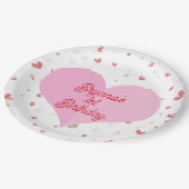 Valentijn Hearts Roze Rood & Goud Party Papieren Bordje (Gekanteld)