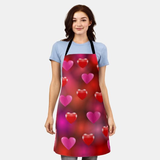 Valentijn Hearts Schort (Gedragen)