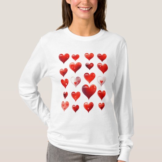 Valentijn Hearts T-shirt (Voorkant)