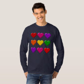 Valentijn Hearts T-shirt met lange mouwen (Voorkant volledig)