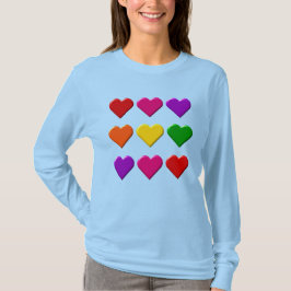 Valentijn Hearts T-shirt met lange mouwen