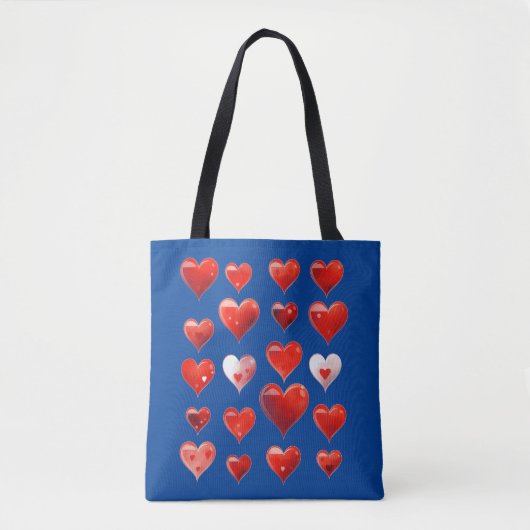 Valentijn Hearts Tote Bag (Voorkant)