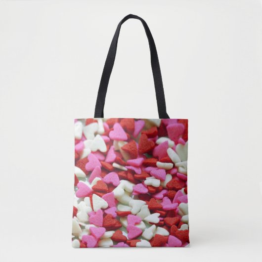 Valentijn Hearts Tote Bag (Voorkant)