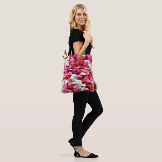 Valentijn Hearts Tote Bag (Op model)