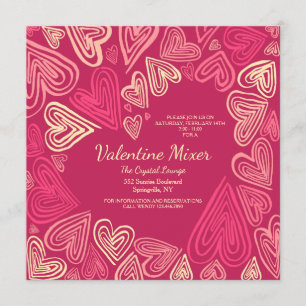Valentijn Hearts Uitnodiging