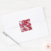 Valentijn Hearts Vierkante Sticker (Envelop)