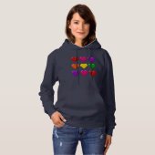 Valentijn Hearts Vrouwen Hoodie (Voorkant volledig)