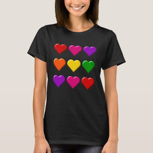 Valentijn Hearts Vrouwen T-shirt (Voorkant)