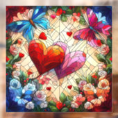 Valentijn Hearts Window Cling Raamsticker (Vel 2)