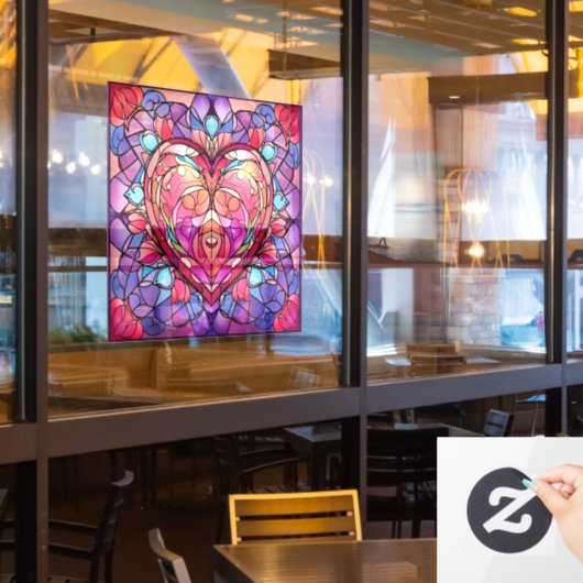 Valentijn Hearts Window Cling Raamsticker (Restaurant Raam)
