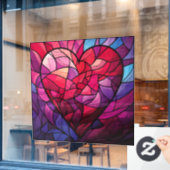 Valentijn Hearts Window Cling Raamsticker (Cafe Raam)