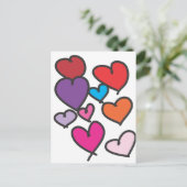 Valentijn hekelt kleurrijke liefde feestdagenkaart (Staand voorkant)