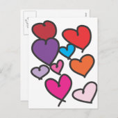 Valentijn hekelt kleurrijke liefde feestdagenkaart (Voorkant / Achterkant)