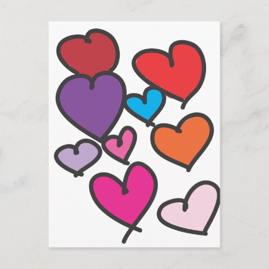 Valentijn hekelt kleurrijke liefde feestdagenkaart (Voorkant)