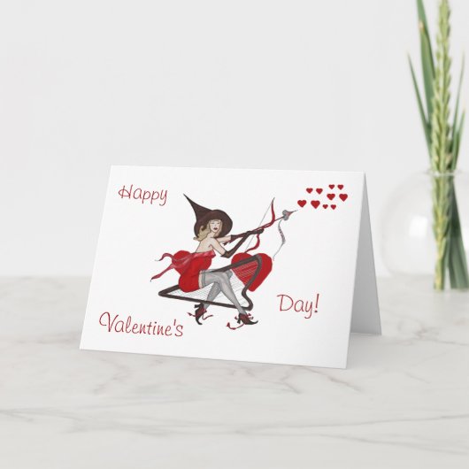 Valentijn Hekje Cupid Card Feestdagen Kaart (Voorkant)