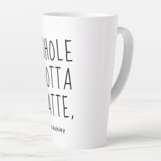 Valentijn hele Lotta Latte zwart script Latte Mok (Rechterhoek)