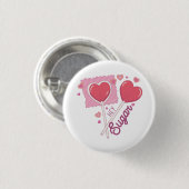 Valentijn Hey Sugar Ronde Button 3,2 Cm (Voorkant /achterkant)