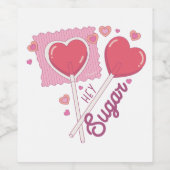 Valentijn Hey Sugar Wijn Etiket (Enkel label)