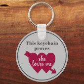 Valentijn, hij houdt van mij Sleutelhanger (Voorkant)