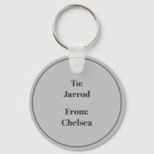 Valentijn, hij houdt van mij Sleutelhanger (Achterkant)