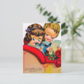  Valentijn Holiday retro briefkaart (Staand voorkant)