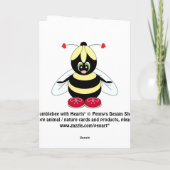 Valentijn hommel met harten Kaart (Achterkant)