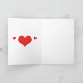 Valentijn hommel met harten Kaart (Binnen)