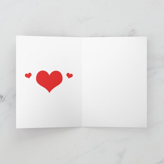 Valentijn hommel met harten Kaart (Binnen)