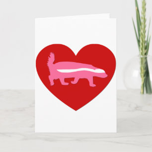 valentijn honingbadger feestdagen kaart