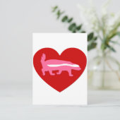 valentijn honingbadger feestdagenkaart (Staand voorkant)