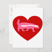 valentijn honingbadger feestdagenkaart (Voorkant / Achterkant)