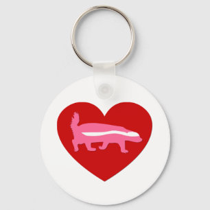valentijn honingbadger sleutelhanger