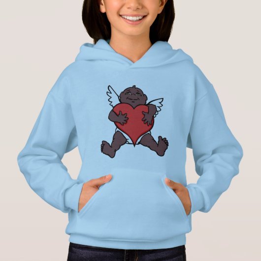 Valentijn Hoodies African Cupid Sweatshirts (Voorkant)