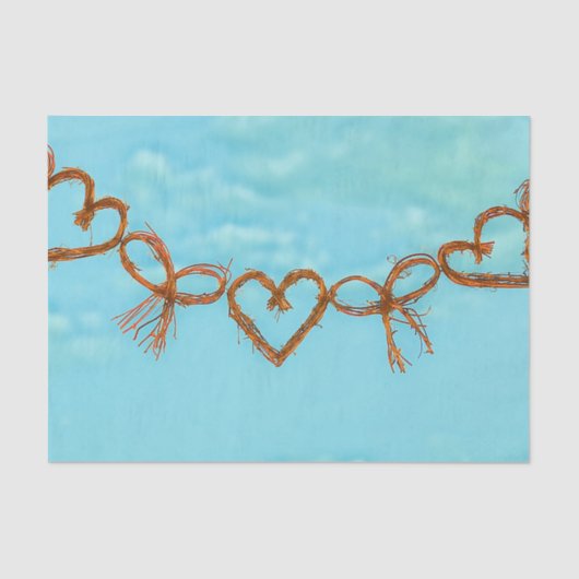 Valentijn hoort griezelige Blauwgroen ontkoppeling Tissuepapier (Voorkant)