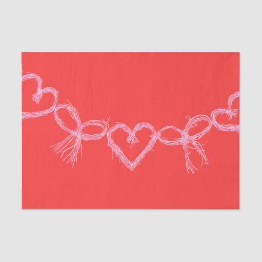 Valentijn hoort rode rode witontkoppeling tissuepapier (Voorkant)