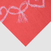 Valentijn hoort rode rode witontkoppeling tissuepapier (Detail)