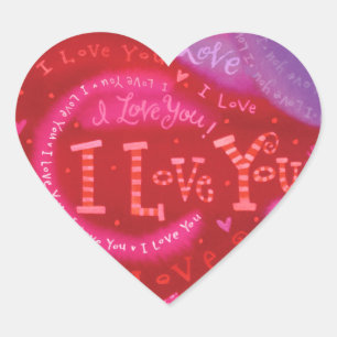 Valentijn hoort roze rood van je Typografie Hart Sticker