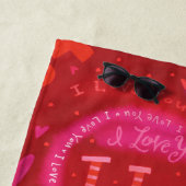 Valentijn hoort roze rood van je Typografie Strandlaken (In situ)