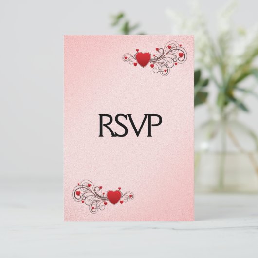 Valentijn hoort RSVP met menukeuze (Staand voorkant)
